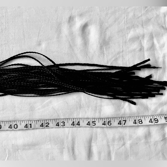 Lot of 6 bunches of Long Braids 48” Hair Braiding  Extensions Black Faux Hair main image 5
